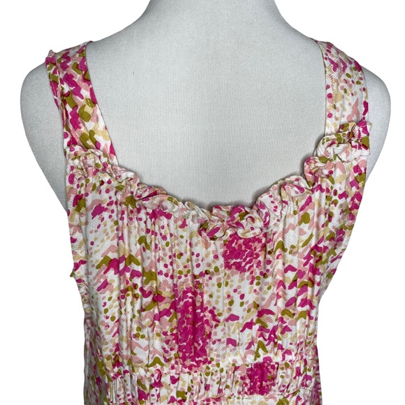 Anthropologie Maeve Bretta Gathered Swing Tank Top Floral - Picture 6 of 12